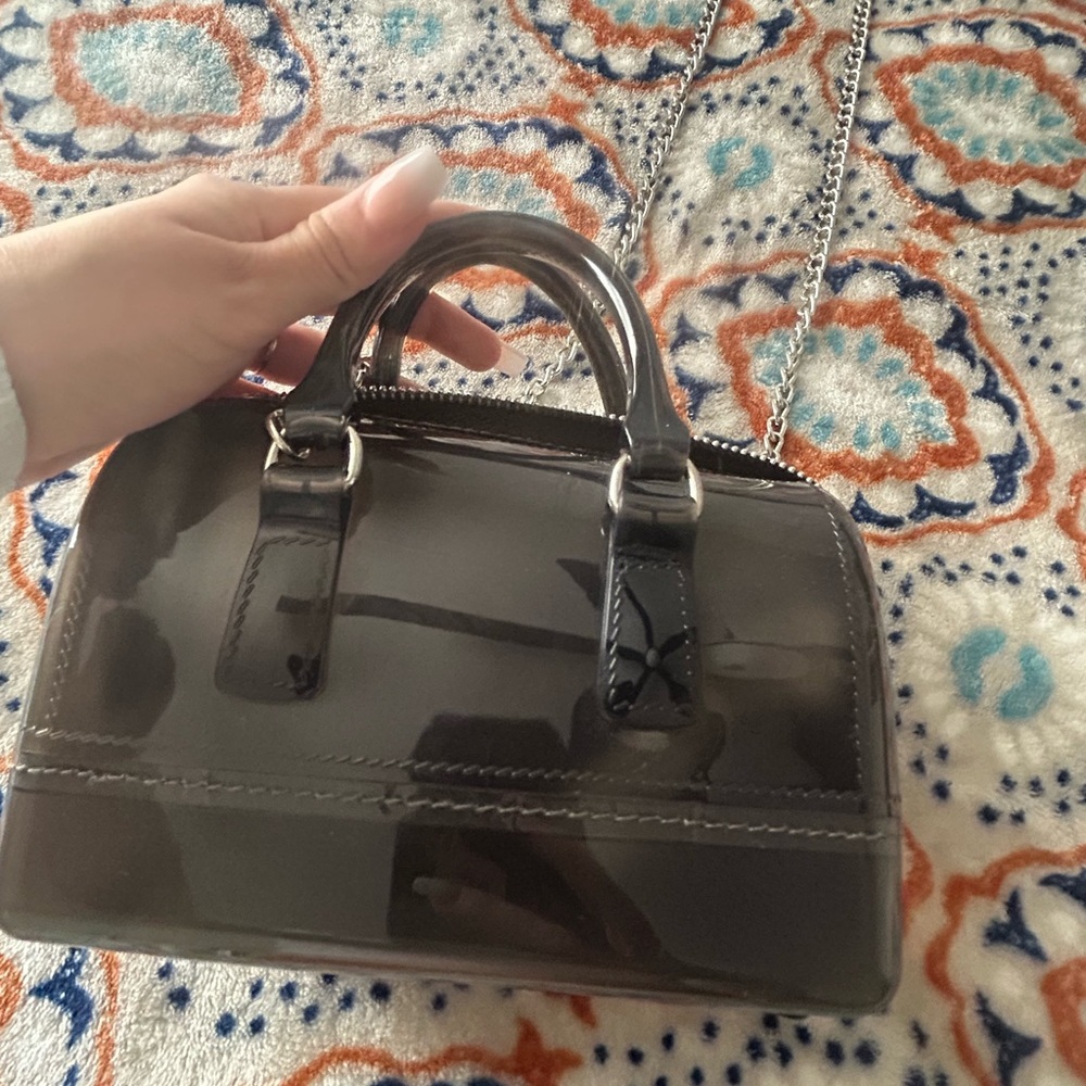 Glossy Black Handbag